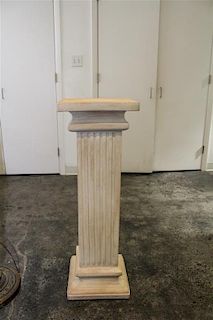 A Continental Plaster Pedestal. Height 36 1/2 inches.