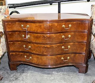 * A Mahogany Chest of Drawers Height 32 1/2 x width 48 x depth 19 1/2 inches.