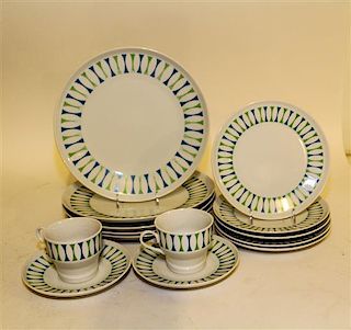 A Set of Paul McCobb 'Contempri' Dinnerware Diameter of dinner plates 10 1/4 inches.