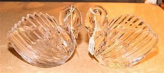 A Pair of German Glass Figural Bowls Height 6 inches.