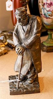 A Continental Bronze Figure Height 9 1/2 inches.