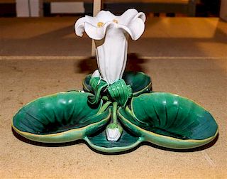 * A Majolica Centerpiece. Height 7 inches.