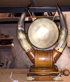 * A Horned Gong. Height 17 inches (overall).