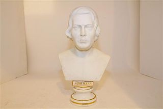 A Royal Vienna Bisque Porcelain Bust Height 15 inches.