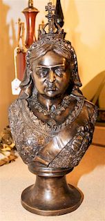 An English Bronze Bust Height 15 inches.