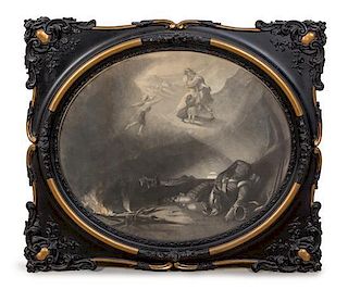 * An English Renaissance Revival Framed Engraving 31 1/2 x 37 inches.