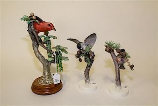 * A Group of Three Royal Worcester Dorothy Doughty Birds. Height of tallest 12 inches.