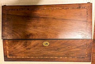 A Regency Rosewood Lap Desk Width 14 inches.