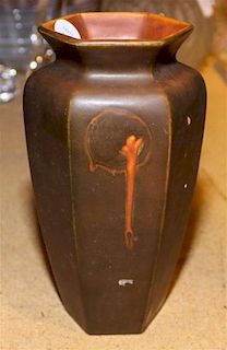 A Roseville Pottery Vase Height 8 1/2 inches.