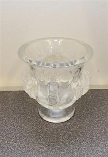 A Lalique Frosted Glass Dampierre Vase