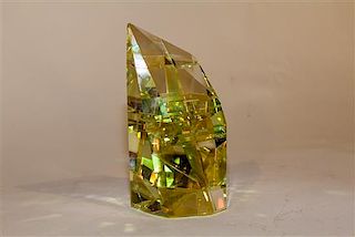 A Studio Glass Sculpture, Paul Manners Height 7 inches.