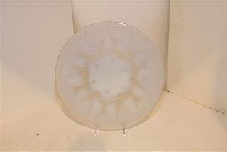 A P. D'Avesn Opalescent Glass Charger Diameter 14 1/8 inches.