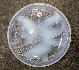 A P. D'Avesn Opalescent Glass Charger Diameter 12 inches.
