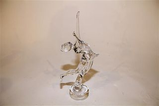 A Baccarat Glass Figure Height 11 1/2 inches.