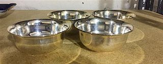 A Set of Four Austrian Silver Bowls, Alexander Sturm, Vienna, 20th Century, with everted rims.