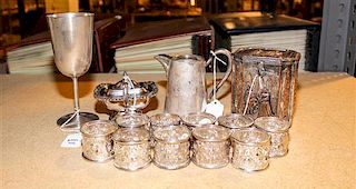 A Collection of Silver-Plate Table Articles Height of first 4 1/4 inches.