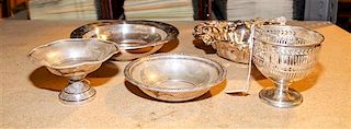 A Group of Five American Silver Table Articles, various makers, comprising a foliate decorated bowl, a Gorham bowl, an Intern
