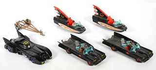 Five Vintage Corgi Batman Vehicles