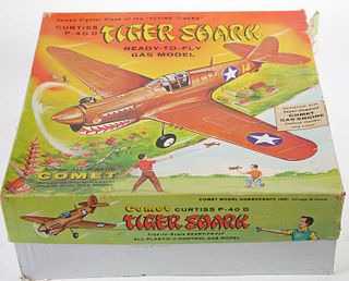 Vintage Comet Tiger Shark Toy Airplane