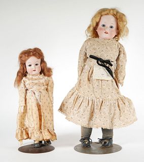 Two antique Heubach German Porcelain dolls