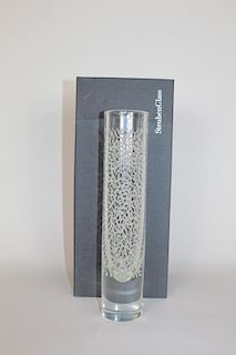 Steuben crystal cylinder vase