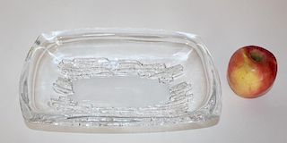 Daum France etched crystal bowl