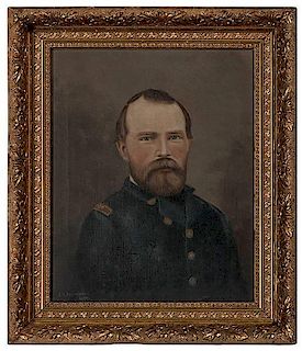 General Benjamin D. Pritchard, 4th Michigan Cavalry, Oil on Canvas 