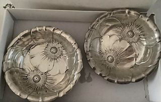 Wallace sterling silver dish pair