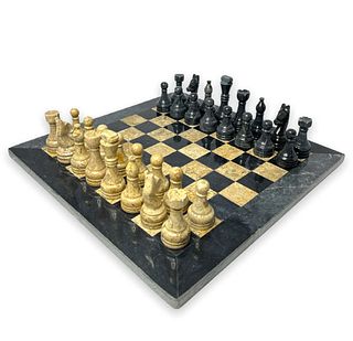 Marble Chess Set With BOX 16" Handmade Chess Set and Pieces