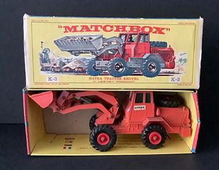 MATCHBOX KING SIZE  Hatra Orange Tractor Shovel K-3 & Original BOX