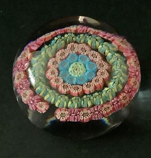 SIGNED BACCARAT PAPERWEIGHT CANDY DEISGN