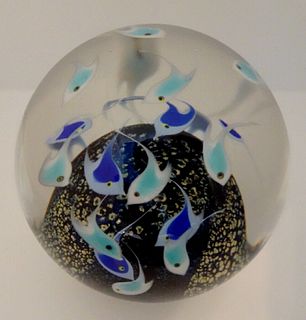 Cathy Richardson signed Fish Paperweight