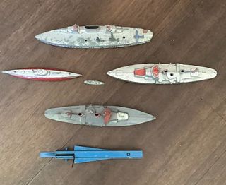 Tootsietoy naval boats and ships with makers mark