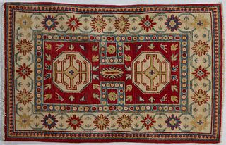 Uzbek Karachov Kazak Carpet, 2' 8 x 4' 3.