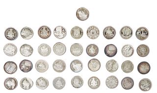 Mardi Gras- Group of Thirty-Seven Sterling Doubloons, consisting of 3 Athenians, 1968; 1 Athenians 1970; 3 Bienville Club, 1964; 2 Bienville Club ,196