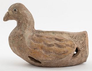 Nahum Tschacbasov Ceramic Duck Sculpture
