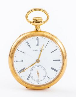 Antique Tiffany & Co 18K Gold Pocket Watch 17J