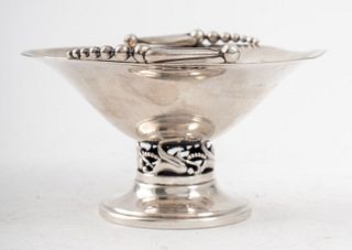 Cartier Sterling Footed Bowl Style of Georg Jensen
