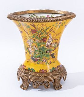 Chinese Ormolu Mounted Crackle Porcelain Vase