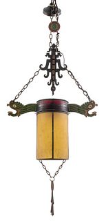 Chinoiserie Art Deco Period Pendant Lantern