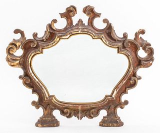 Italian Baroque Gilt Wood Mirror