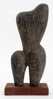 Mid-Century Modern Abstract Wooden Sculpture