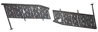 Pair of Wrought Iron Stair Railings, H.- 35 in., L.- 61 in.