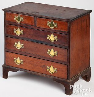 Miniature Federal mahogany chest of drawers