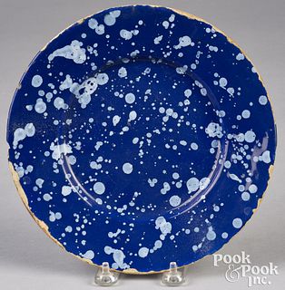 English Delftware blue Persian plate, 18th c.