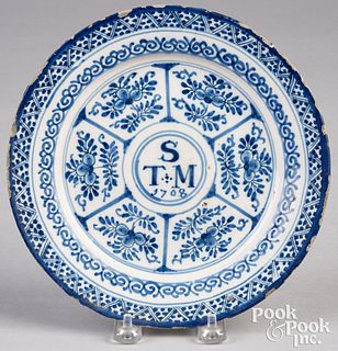 Delftware marriage plate