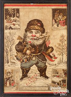 Oriental Print Works handkerchief of Santa Claus
