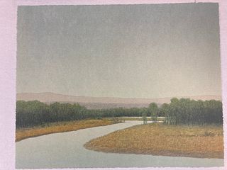 RUSSELL CHATHAM Signed SUMMER ON THE CLARK FORK Lithograph 2001 LIMITED EDTION Numbered