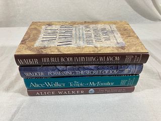 ALICE WALKER Signed X4 First Editions, First Printing TEMPLE OF MY FAMILIAR Her Blue Body