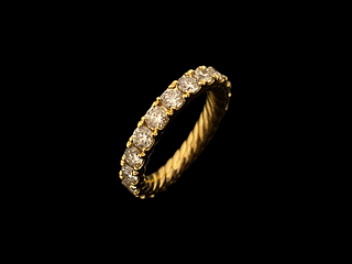 David Yurman 18K Yellow Gold 2CT Diamond Ring Size 6.5